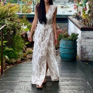 Tavik floral print maxi wrap dress